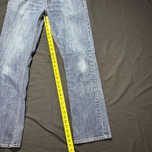 Buffalo David Bitton Driven X Jeans 34/34 Blue Perfectly Faded Stretch Straight - Picture 7 of 9